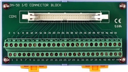 DN-50 I/O Connector Block 50pin header DIN Rail Mtng