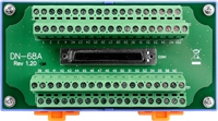DN-68A DIN-Rail Mtng I/O Conn. Block w/68-pin SCSI-II Female Conn
