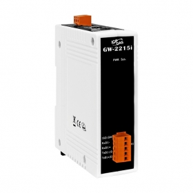 GW-2215i  Isolated Modbus TCP to Modbus RTU/ASCII gateway, dual ethernet (1xRS485/RS422)