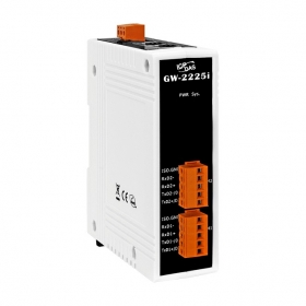 GW-2225i  Isolated Modbus TCP to Modbus RTU/ASCII gateway, dual ethernet (2xRS485/RS422)