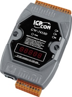 GW-7433D Modbus TCP server/RTU slave to CANopen master gateway