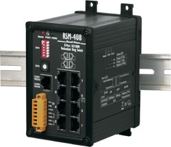 RSM-408 8 port Redundant Ethernet Ring Switch - rugged